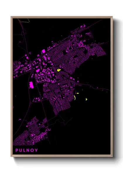 Une affiche de carte sur Pulnoy