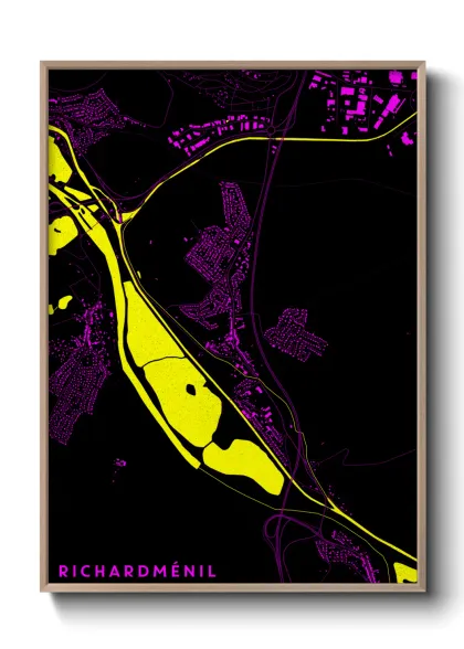 Une affiche de carte sur Richardménil
