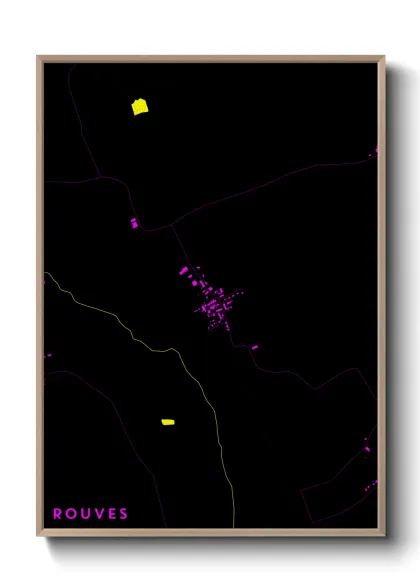 Une affiche de carte sur Rouves