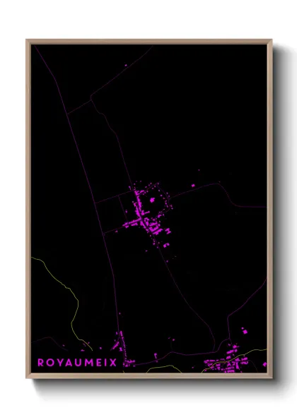 Une affiche de carte sur Royaumeix