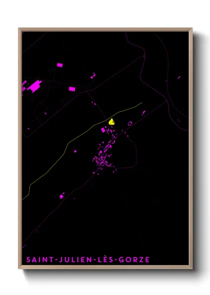 Une affiche de carte sur Saint-Julien-lès-Gorze