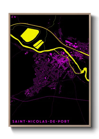 Une affiche de carte sur Saint-Nicolas-de-Port