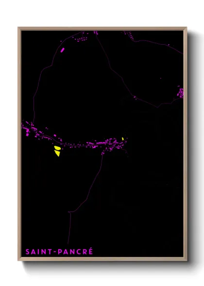 Une affiche de carte sur Saint-Pancré