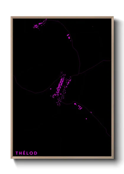 Une affiche de carte sur Thélod