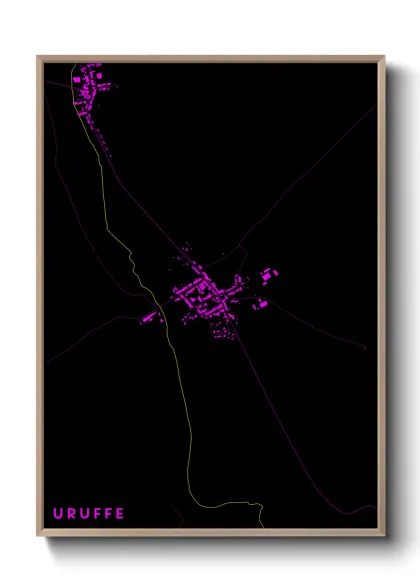 Une affiche de carte sur Uruffe