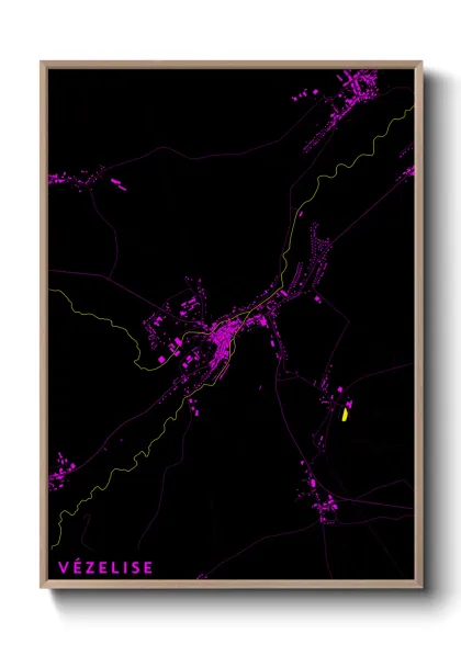 Une affiche de carte sur Vézelise