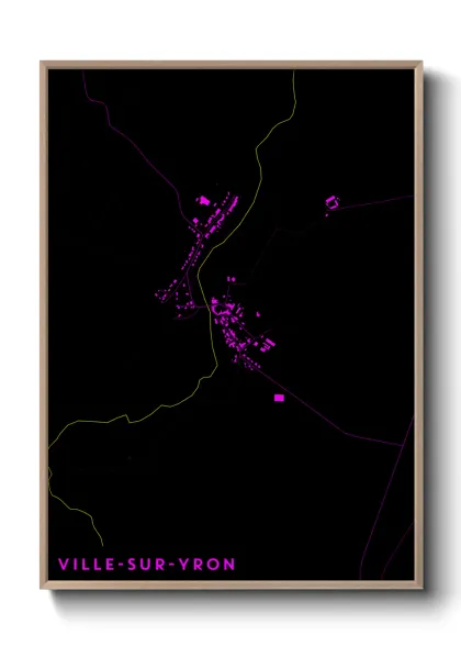 Une affiche de carte sur Ville-sur-Yron