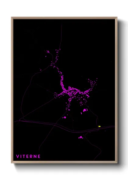 Une affiche de carte sur Viterne