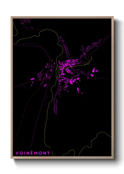 Une affiche de carte sur Voinémont