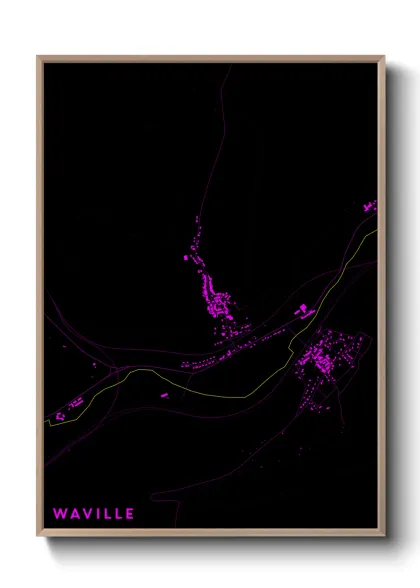 Une affiche de carte sur Waville