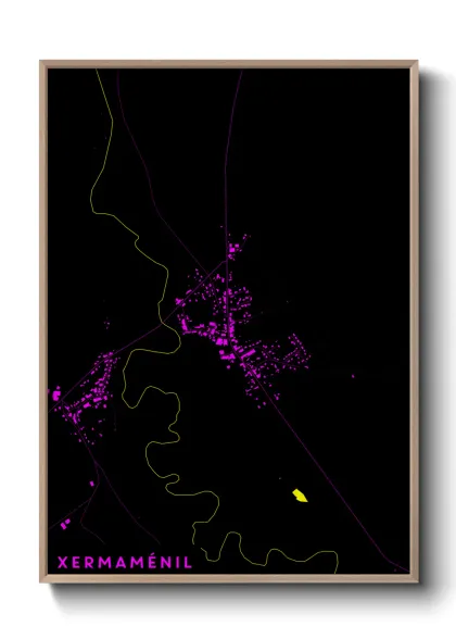 Une affiche de carte sur Xermaménil