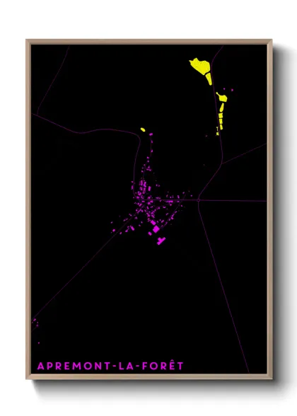 Une affiche de carte sur Apremont-la-Forêt