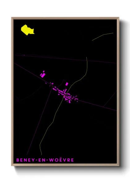 Une affiche de carte sur Beney-en-Woëvre