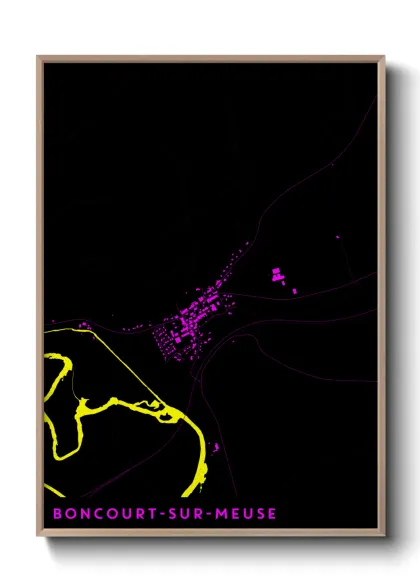 Une affiche de carte sur Boncourt-sur-Meuse