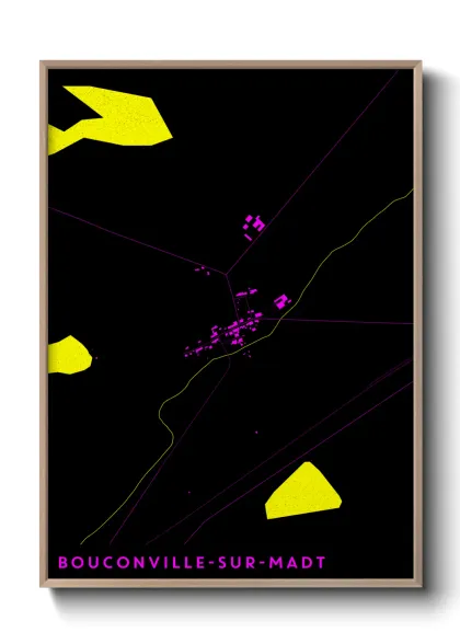 Une affiche de carte sur Bouconville-sur-Madt
