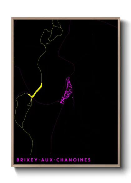 Une affiche de carte sur Brixey-aux-Chanoines