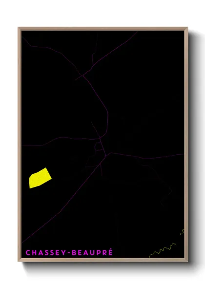Une affiche de carte sur Chassey-Beaupré