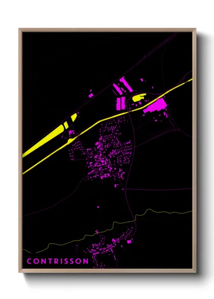 Une affiche de carte sur Contrisson