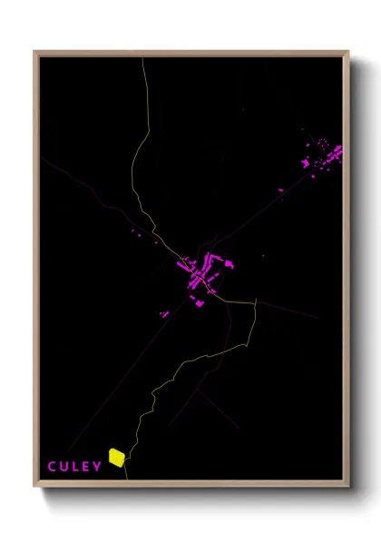 Une affiche de carte sur Culey