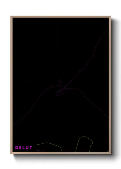 Une affiche de carte sur Delut