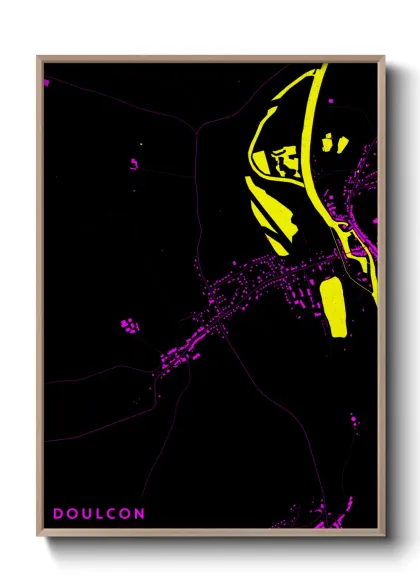 Une affiche de carte sur Doulcon