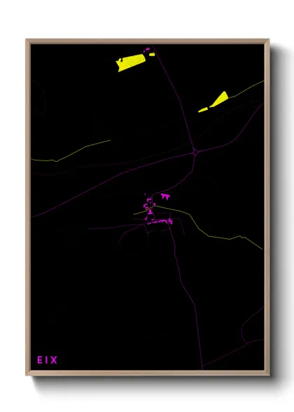 Une affiche de carte sur Eix