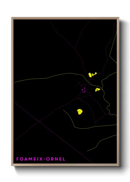 Une affiche de carte sur Foameix-Ornel