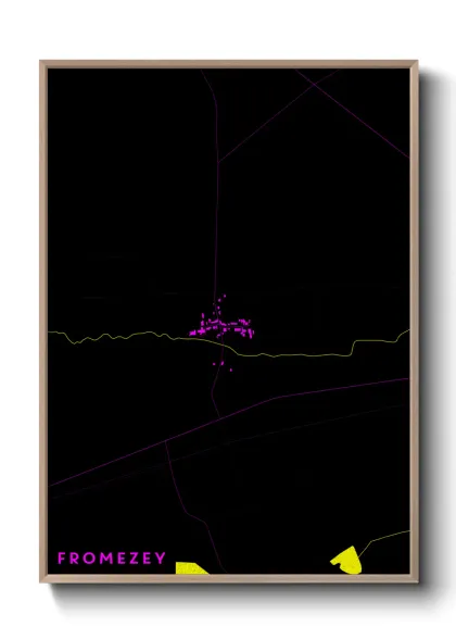 Une affiche de carte sur Fromezey