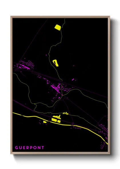 Une affiche de carte sur Guerpont