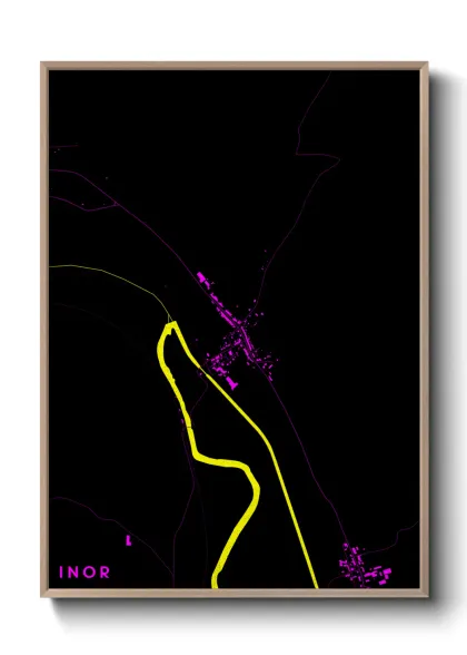 Une affiche de carte sur Inor