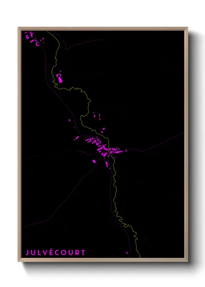 Une affiche de carte sur Julvécourt