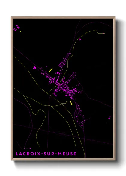 Une affiche de carte sur Lacroix-sur-Meuse