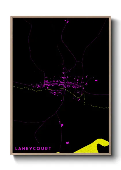 Une affiche de carte sur Laheycourt