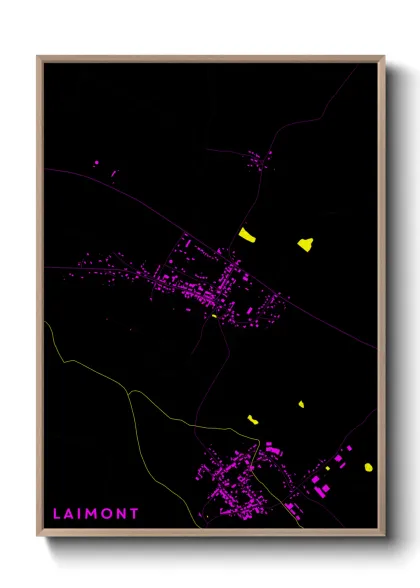 Une affiche de carte sur Laimont