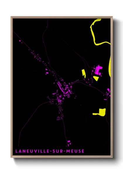 Une affiche de carte sur Laneuville-sur-Meuse