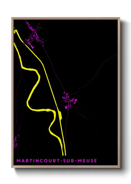Une affiche de carte sur Martincourt-sur-Meuse