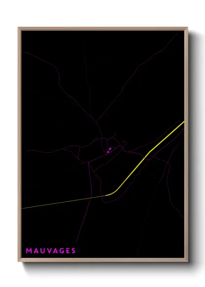 Une affiche de carte sur Mauvages