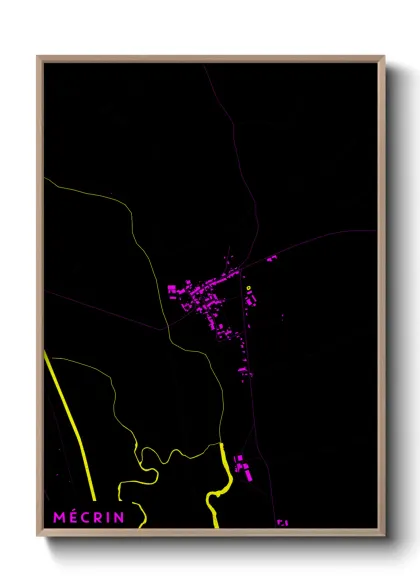 Une affiche de carte sur Mécrin