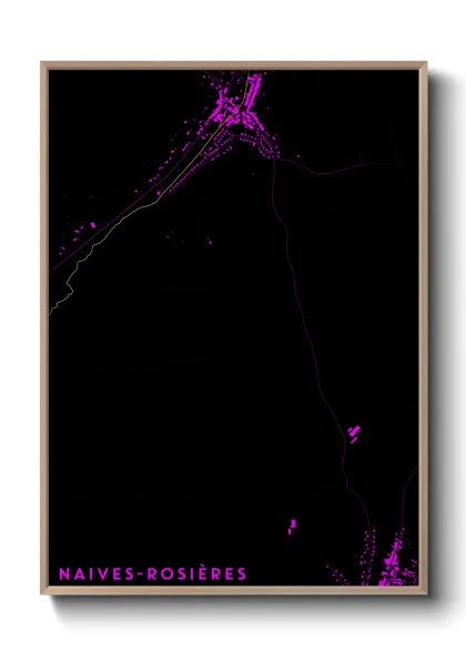 Une affiche de carte sur Naives-Rosières