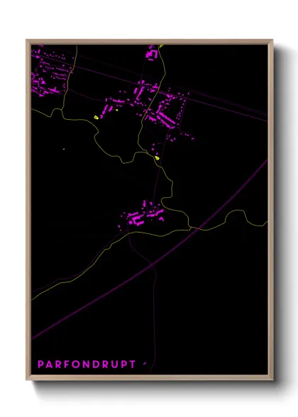 Une affiche de carte sur Parfondrupt