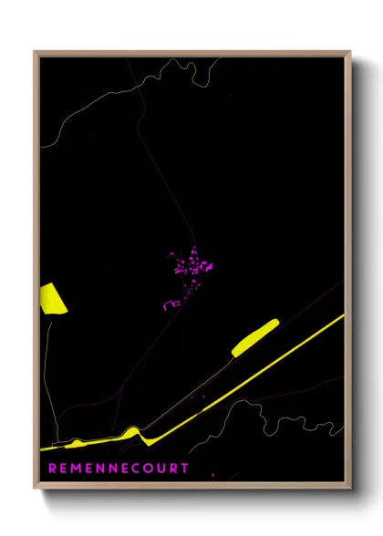 Une affiche de carte sur Remennecourt