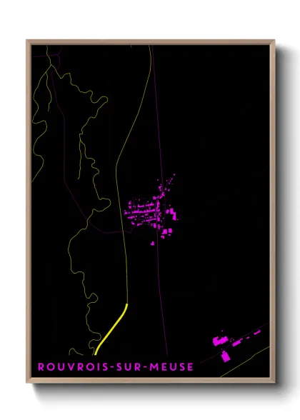 Une affiche de carte sur Rouvrois-sur-Meuse