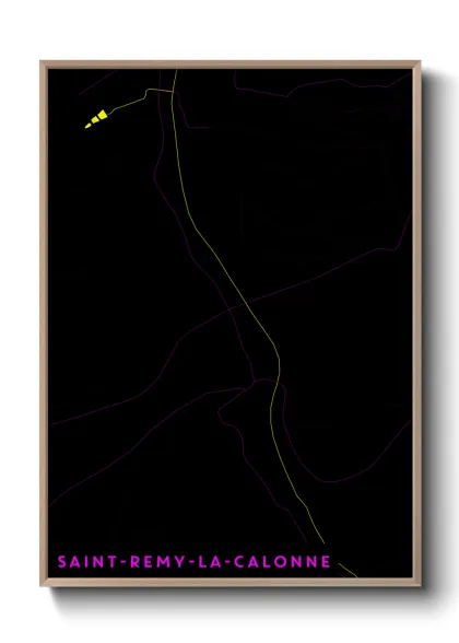 Une affiche de carte sur Saint-Remy-la-Calonne