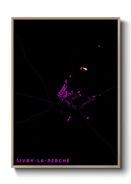 Une affiche de carte sur Sivry-la-Perche