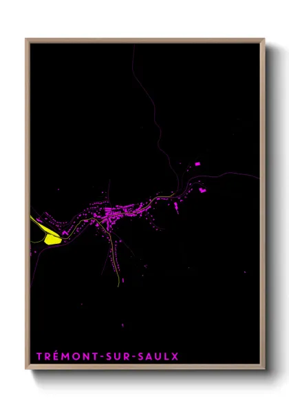 Une affiche de carte sur Trémont-sur-Saulx