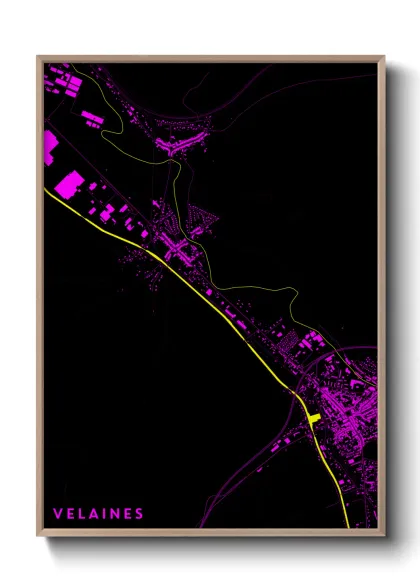 Une affiche de carte sur Velaines