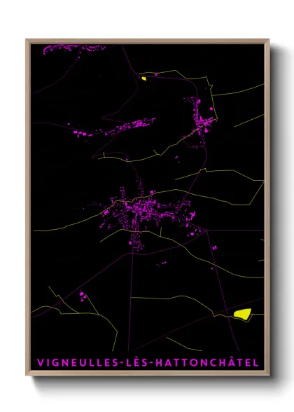 Une affiche de carte sur Vigneulles-lès-Hattonchâtel