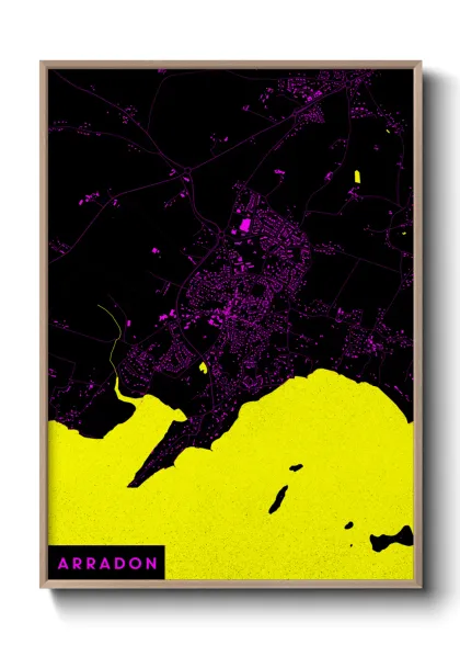 Une affiche de carte sur Arradon