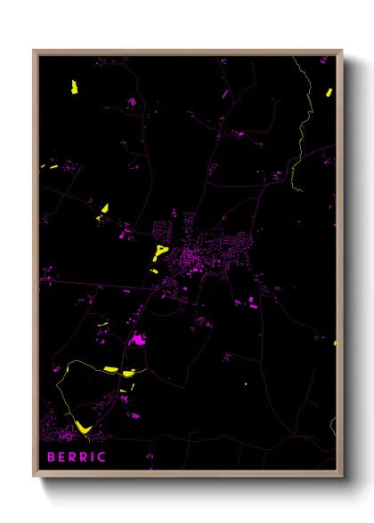 Une affiche de carte sur Berric