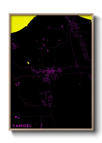 Une affiche de carte sur Camoël